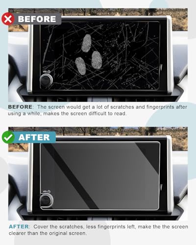 Image of CDEFG Tempered Glass for 2025 Toyota RAV4 /RAV4 Hybrid Screen Protector 8-Inch, for 2023-2025 Toyota RAV4 Hybrid Accessories Screen Cover, HD Anti Fingerprints 9H Hardness