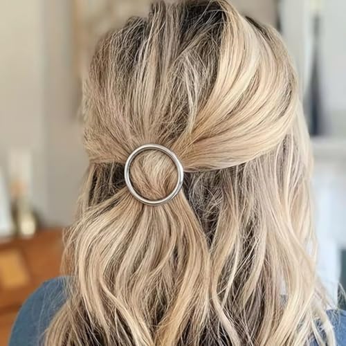 Pinzas para cabello retro mujer, plateadas con diseño de strass miniatura 1
