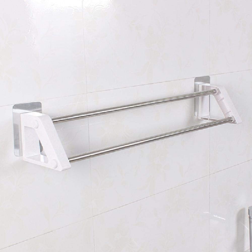Étagère porte-serviettes C2 en acier inoxydable et ABS pour fixation murale