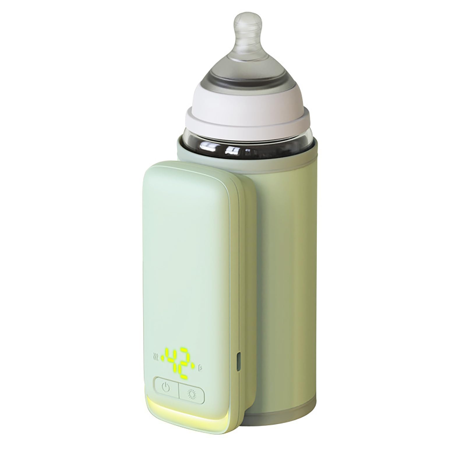 Chauffe-biberon portable, 8000 mAh, rechargeable, écran LCD, chauffe-biberon de voyage, taille réglable, température précise, chauffage rapide, sans eau