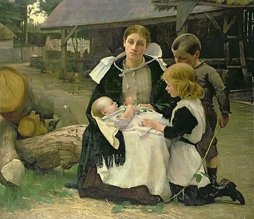 Peinture murale le nouveau bébé d'Alexander Mann de qualité supérieure pour décoration salon