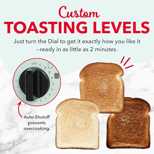 Dash Mini Toaster Oven - Sleek & Stylish - For Creative Homemade Treats - Compact, Space-Saving Design - adjustable temperature dial - Removable Baking Tray - Aqua by DASH - Image 4