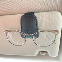 KIWEN Sunglasses Holders for Car Visor, Magnetic Leather Glasses Eyeglass Clip for Car, Ticket Card Clip Sunglasses Mount, Car Visor Accessories Gadgets (1, Black) — image 7