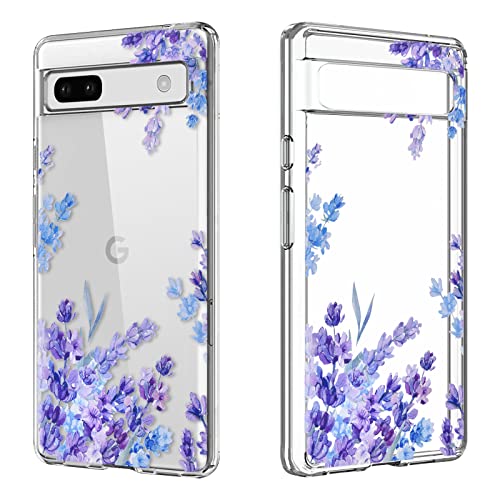 Coque Google Pixel 7a en TPU souple ultra fine avec motif lavande violette