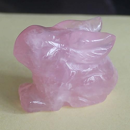 Miniatura 6 de Figura de conejo de cristal tallada a mano con piedras preciosas talladas a mano, estatua para decoración del hogar, 2 pulgadas (obsidiana negra)