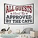 CakJuice Tapistreys for Room All Guests Must Be Approved by The Cats Tapestry Small Wall Tapestry Vintage Bar Decor (Size : 75X100CM)