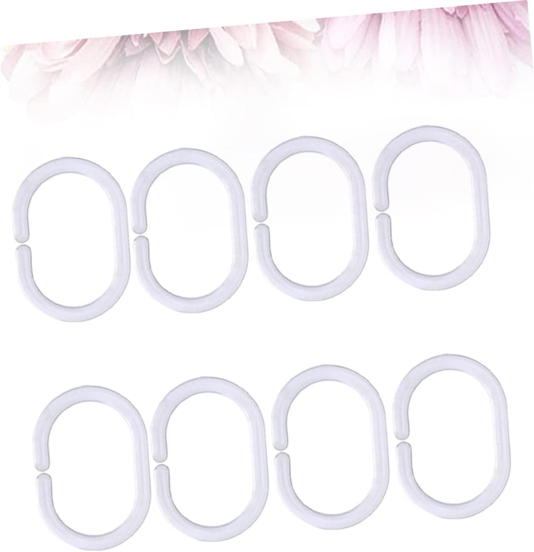 Zerodeko 72pcs C-Shaped Shower Curtain Hooks Plastic for Bathroom Rustproof Hangers for Drapes Towels and Scarves for Tub and Changing Room