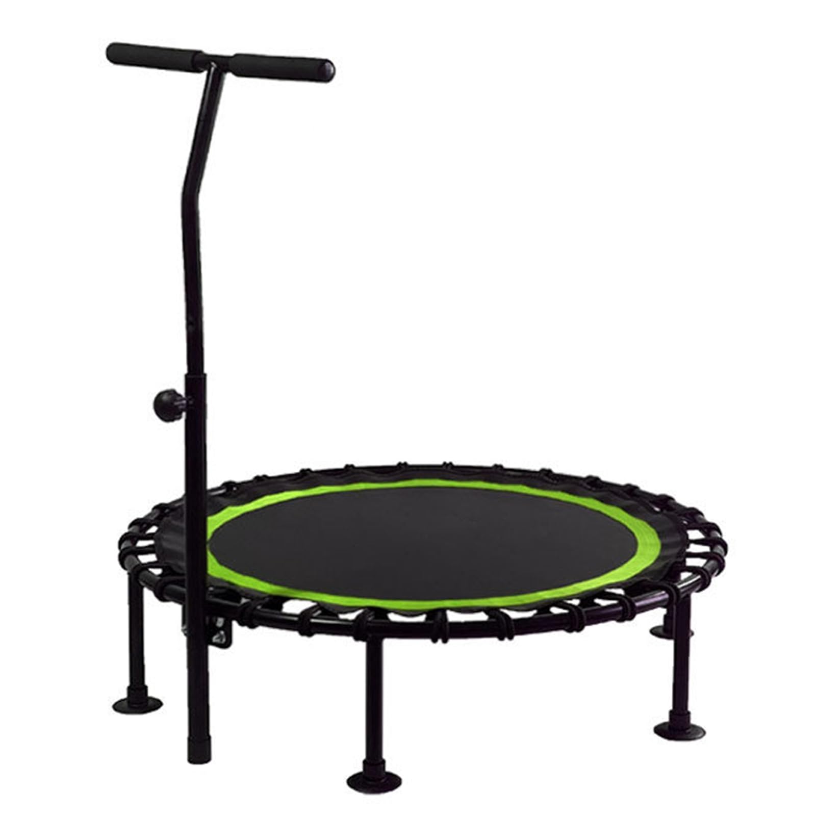 Zuiquity Mini Trampoline with Adjustable Handle, Silent Bungee Cord Rebounder, 550lb Capacity for Adults Kids, Indoor Outdoor Fitness Trampoline(Color:green)