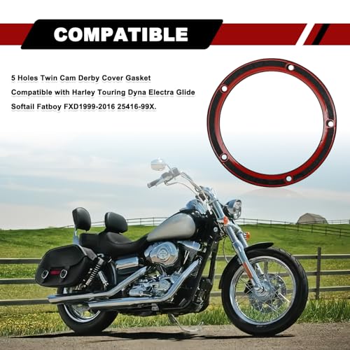 Image of 1 Pcs 5 Holes Gasket Gasket Clutch For Motorcycle Compatible With Harley Touring Dyna Electra Glide Softail Fatboy Fxd 1999-2016 25416-99X