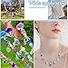 KISSITTY 80-Piece Transparent Crackle Glass Drop Beads 8 Colors Handmade Dangle Glass Charms with Bead Cap for DIY Jewelry Making