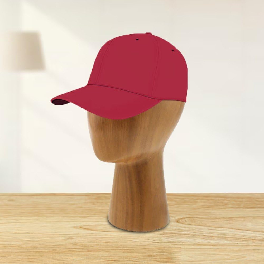 Mannequin Head, Wooden Mannequin Manikin Head Model Hair Wigs Caps Hat Display Holder Stand for Shop Hair Salon