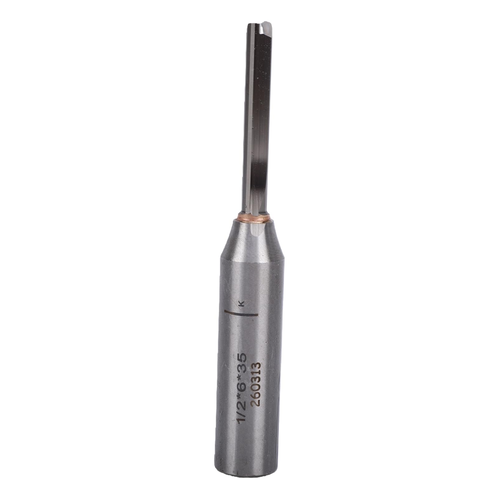 GOWENIC Broca Enrutadora Recta con Vástago de 1/2 Pulgada, Cortador de Carpintería de Carburo de Tungsteno de 6x35mm para Máquina Enrutadora CNC, Herramienta de Fresado de Centro de Mecanizado
