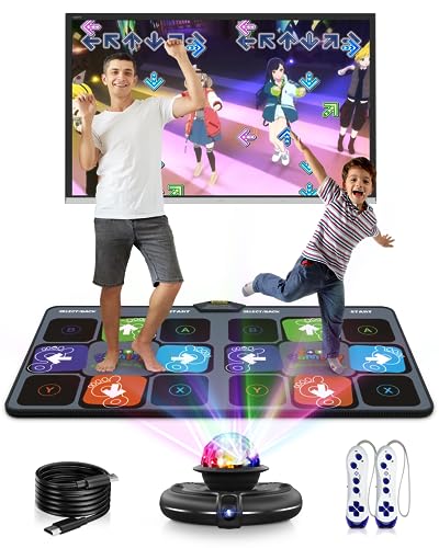Acelufly Acelfly Tapis de Danse interactif Flanelle avec caméra de télévision, Tapis de Danse antidérapant pour Enfants Adultes Filles garçons, idéal...