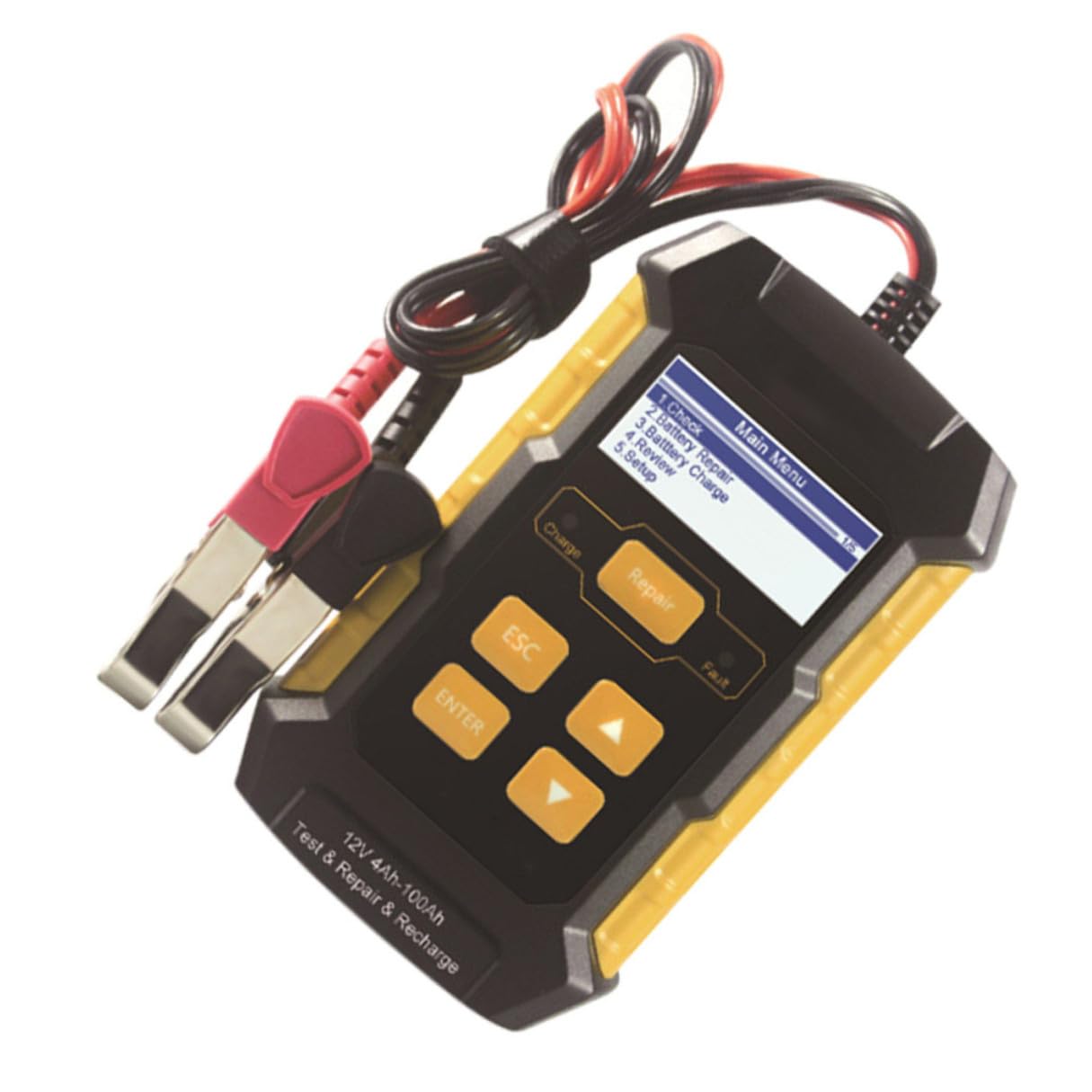 Kfz Batterietester 12v Gelb aus Abs mit Kupferkontakten