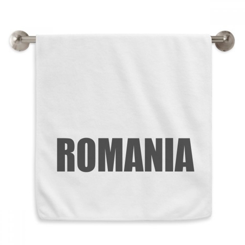 Serviettes moelleuses Roumanie Pays Nom Noir Diadème essuie-mains blanc