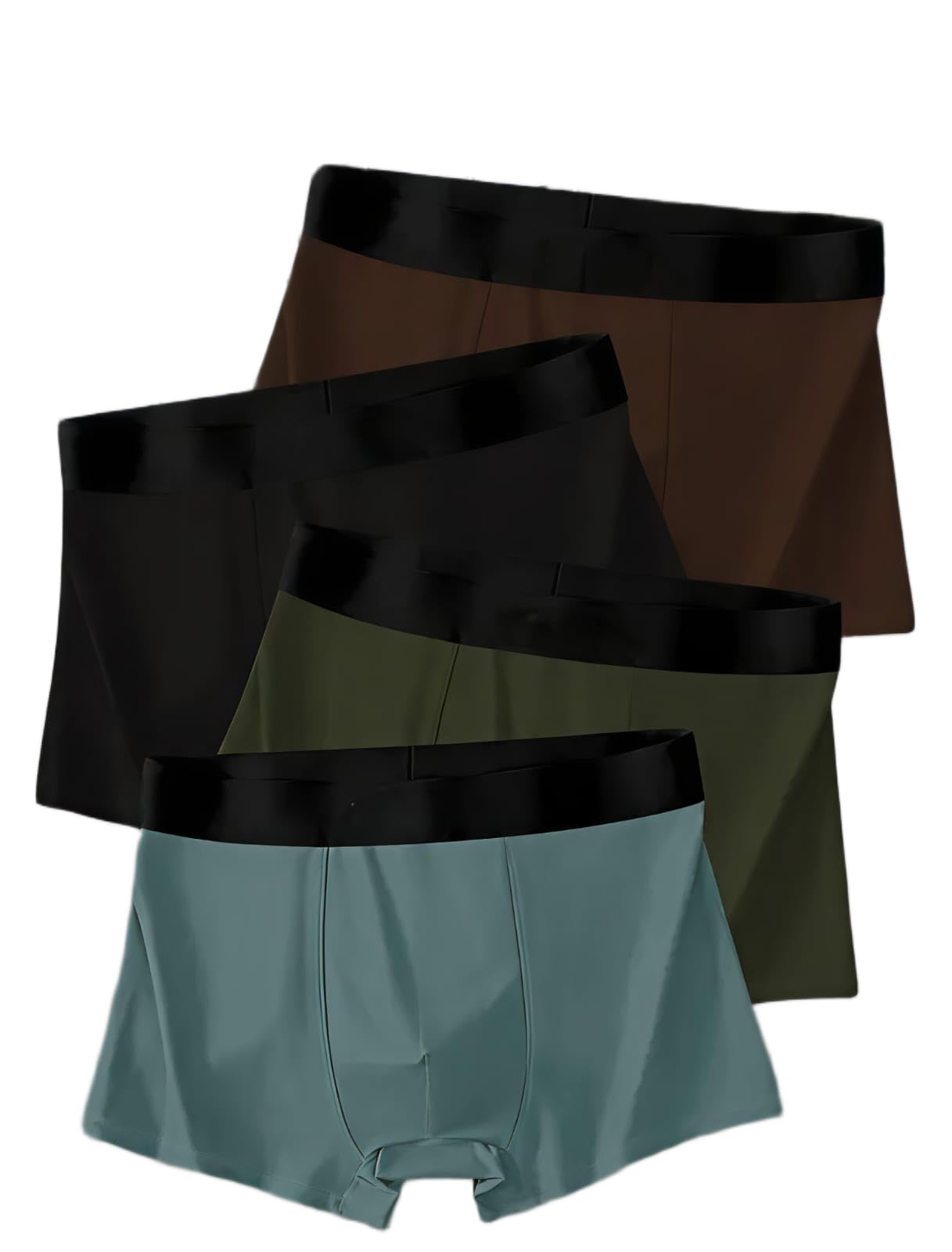 Men's Soft Cotton Blend Trunks Pack of 4 | Breathable Stretch Regular Fit with Durable Elastic Waistband-picture-34