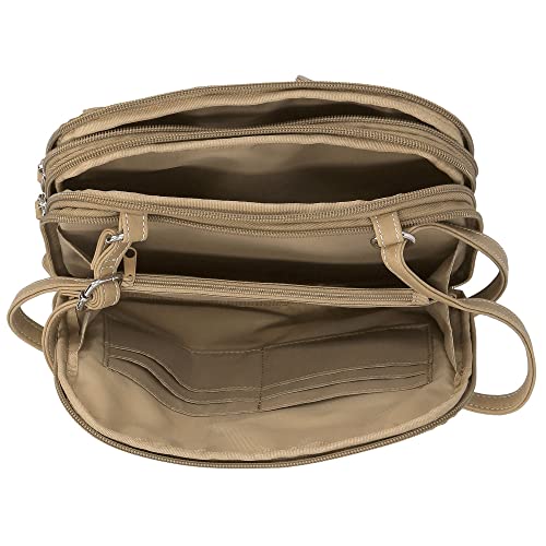 MultiSac Women's Zippy Triple Compartment Crossbody Bag, Chino, One Size3