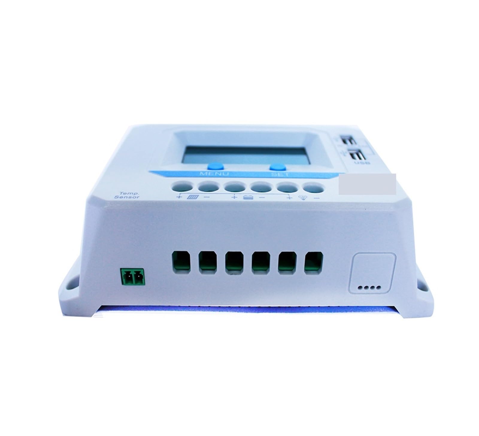 Controlador de carga Solar VS2024AU 20A, 12V, 24V, retroiluminación LCD, USB Dual, regulador de Panel Solar de 5V, positivo común for el hogar