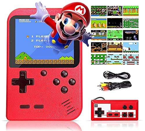 Handheld Recreation Console, Connect with TV and Two Gamers (Pink), Mini Digital Recreation Console with 3.0-Inches Colour Display screen, Number of Video games, Tremendous Lengthy Working Time with 8 Hours