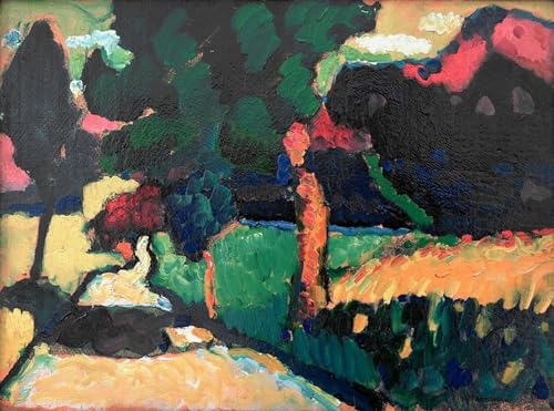 Cuadro de Wassily Kandinsky Murnau Paesaggio estivo impresión en lienzo de 60x90cm para salón