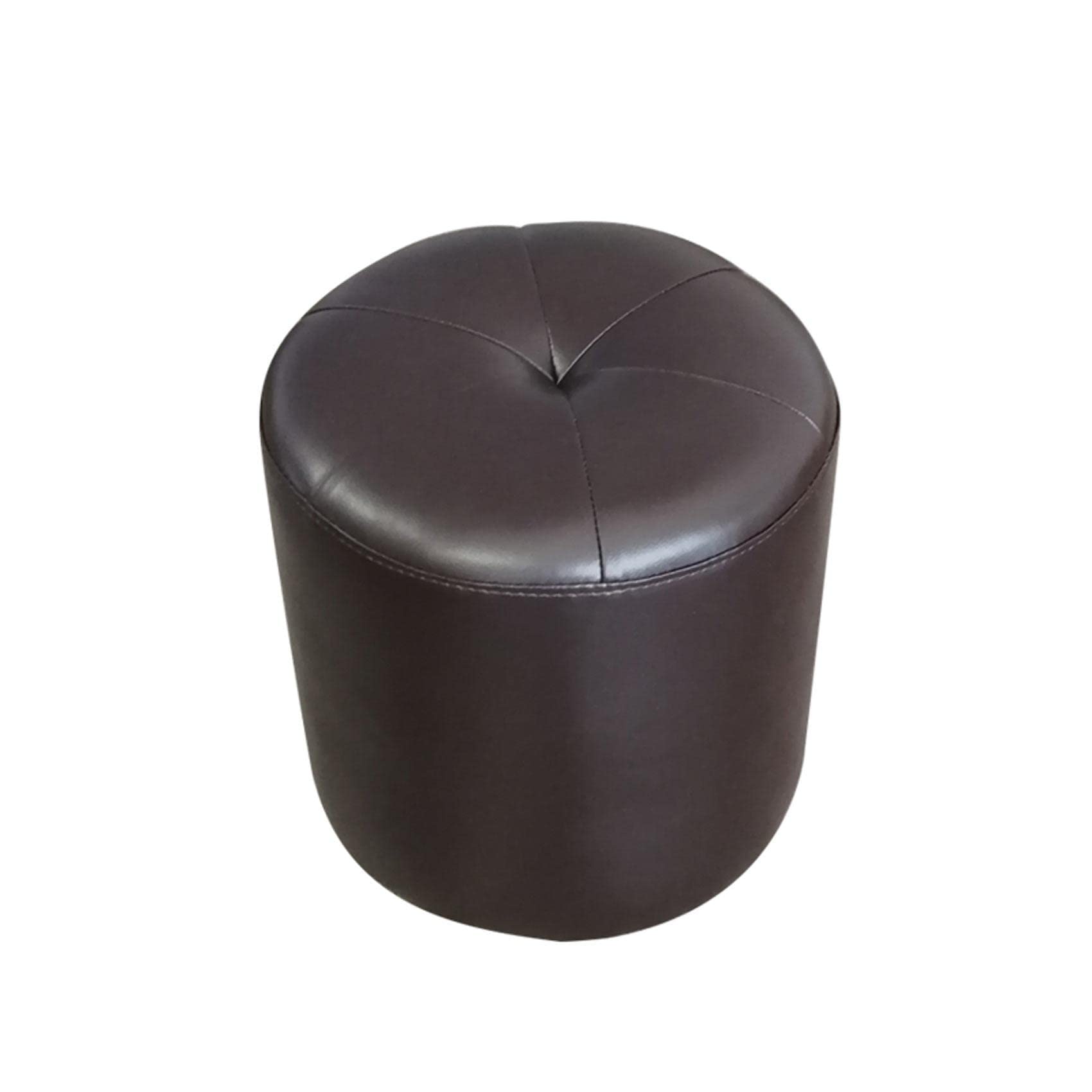 HAPPLiGNLY PU Artificial Leather Cushion Ottoman Low Stool Concise Square Living Room Pouffe Footstool (42cmx42cmx34cm)
