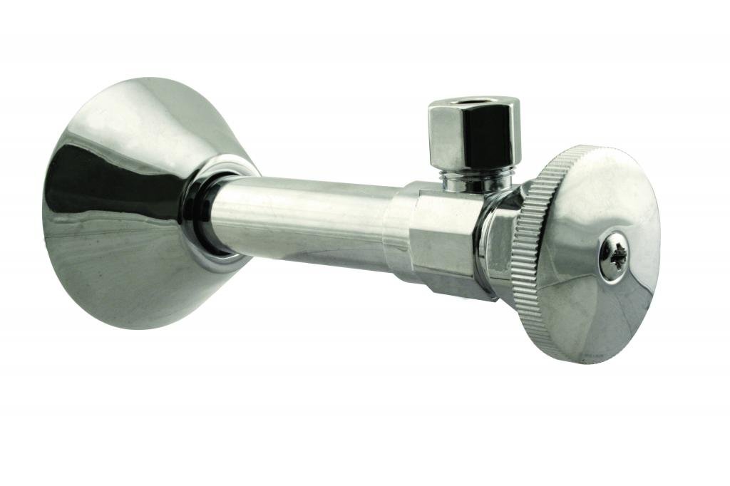 Westbrass D1112-05 1/2" sudor de cobre x 0.95 cm OD Comp, Níquel pulido, Round Handles