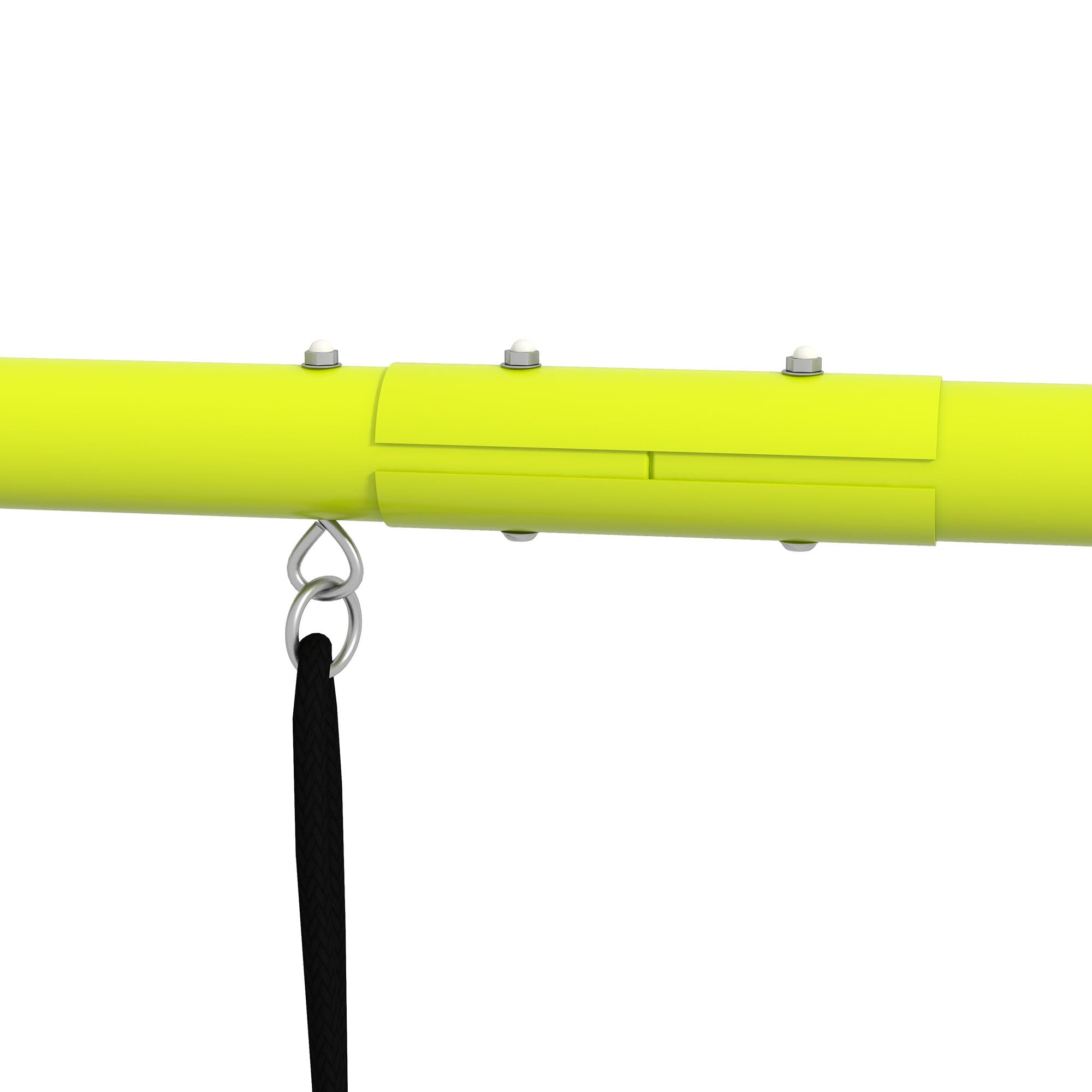 Outsunny Columpio 4 en 1 para Niños con 2 Sillas, Trepador, Red de Escalada, Cuerda Ajustable y Anti-UV, Jardín Exterior, Carga 180 kg, 260x185x180 cm, Gris y Verde