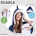 OLAOLA Mikrofaser Badeponcho, Handtuch Poncho für Erwachsene, Surf Poncho mit Kapuze und Tasche, Weiche Schnelltrocknende Handtuch als Umziehhilfe Strand Damen und Herren (Hai)