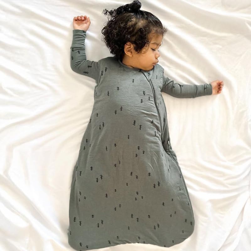 Image of GUNAMUNA gunamuna Unisex Baby, Toddler Wearable Blanket, Sleeping Bag Bamboo Rayon, Sleep Sack with Diaper Zipper, 1.0 TOG