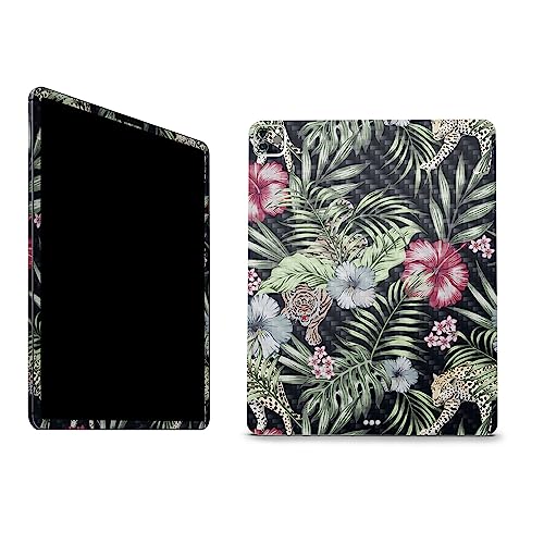 Image of MightySkins Carbon Fiber Skin Compatible with Apple iPad Pro 12.9 inch M2 6th Gen (2022) Full Wrap Kit - Asian Tropics | Protective, Durable Textured Carbon Fiber Finish | Easy to Apply | Made in The USA
