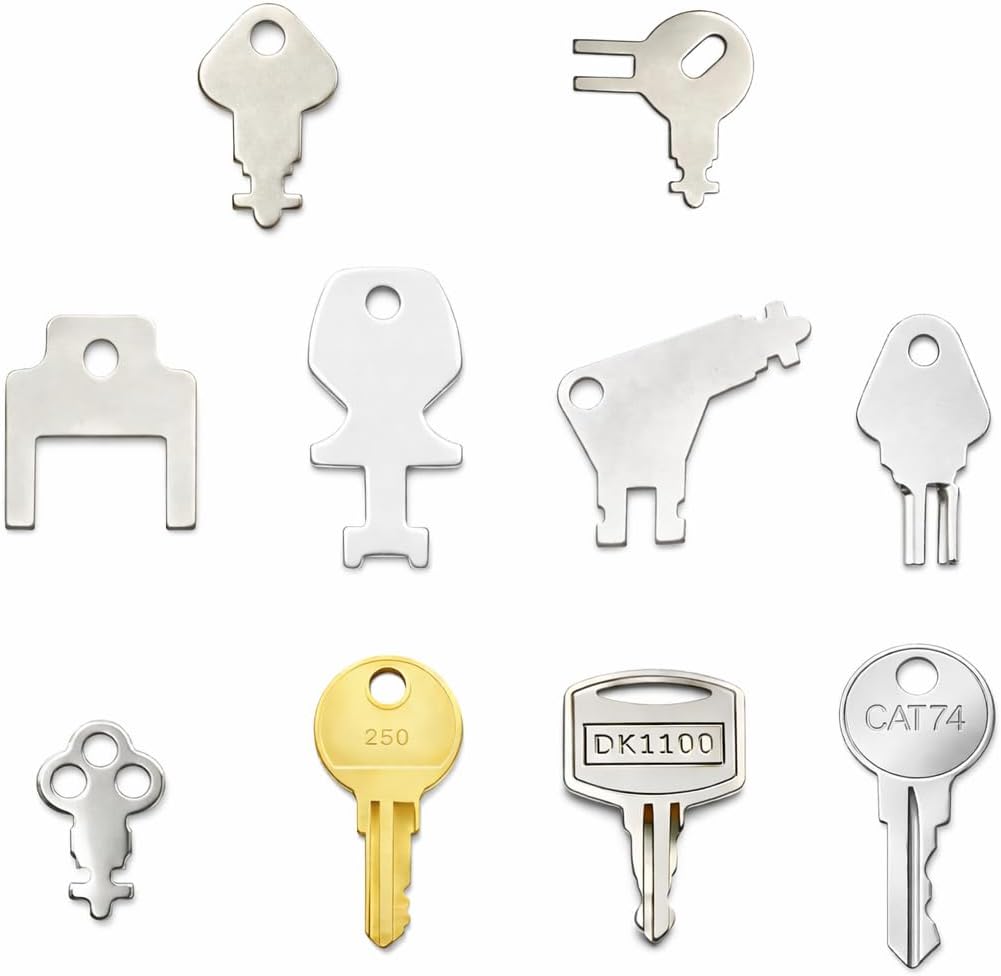31-Pack Dispenser Key Set Compatible with Bobrick, Bradley, Kimberly Clark, Tork, Georgia Pacific, San Jamar and More, Replacement Keys for Paper Towel, Toilet Paper & Soap Dispensers with Key Chain