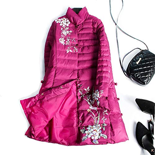 Doudoune femme d'hiver mi-longue et légère au style rétro chinois