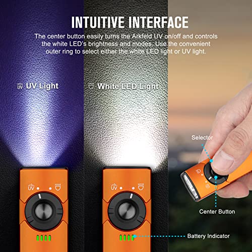 Olight Arkfeld Uv 365Nm Black Light, 1000 Lumens White Led Flashlight, Rechargeable Uv Flashlight For Camping, Outdoors, Emergency, Pet Urine Detection (Neutral White Light: 4000~5000K) #TOP2