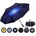 VIWINVELA Inverted Automatic Umbrella Double Layer Windproof Reverse Folding Umbrella for Car Travel Men Women Starry Sky