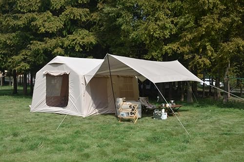 Carpa inflable para camping 8 personas con toldo 9.8x13 ft miniatura 1