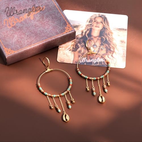 Montana West Wangler Dangle Earrings for Women Natural Stone Hoop Earrings Fashion Dainty Jewelry2