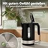 Clatronic® Wasserkocher 1,8L | 2200W für schnelles Erhitzen | BPA frei | Einhandbedienung | Wasserstandsanzeige | 360° drehbarer Sockel mit Kabelaufwicklung | Kettle | WK 3840 schwarz #2