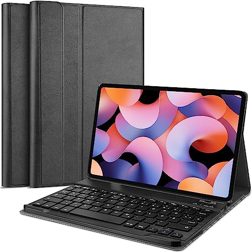 Image of HOM Tri Fold Wireless Bluetooth Keyboard with Detachable Tablet Case Cover for Xiaomi Mi Pad 6 11 inch Tablet - Black