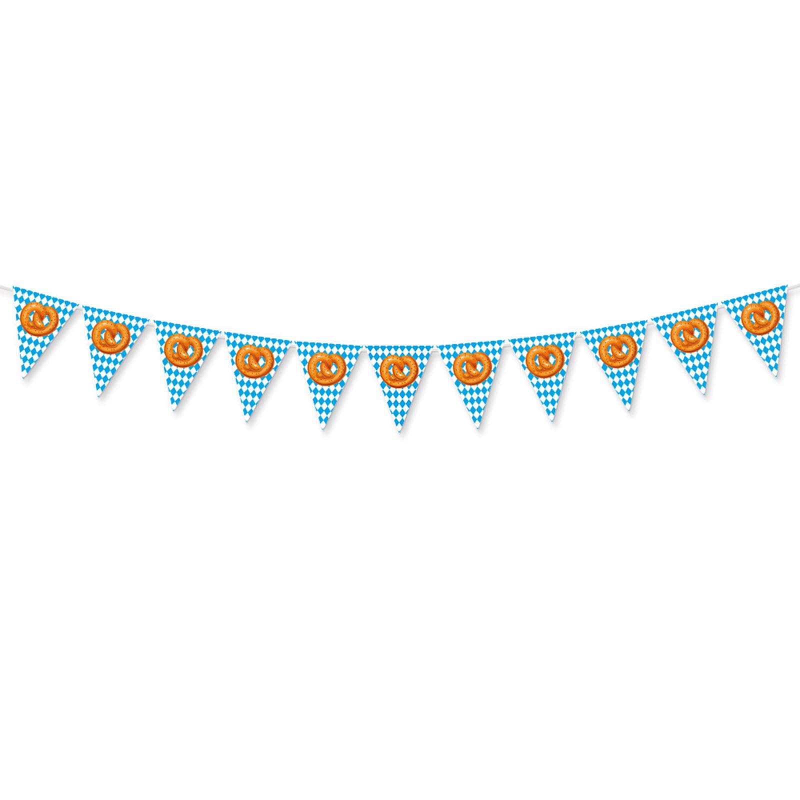 Jazuaiao Holiday Party Triangle Bunting Paper Pennants Ceiling Decoration for German Celebration Standard Flags Set