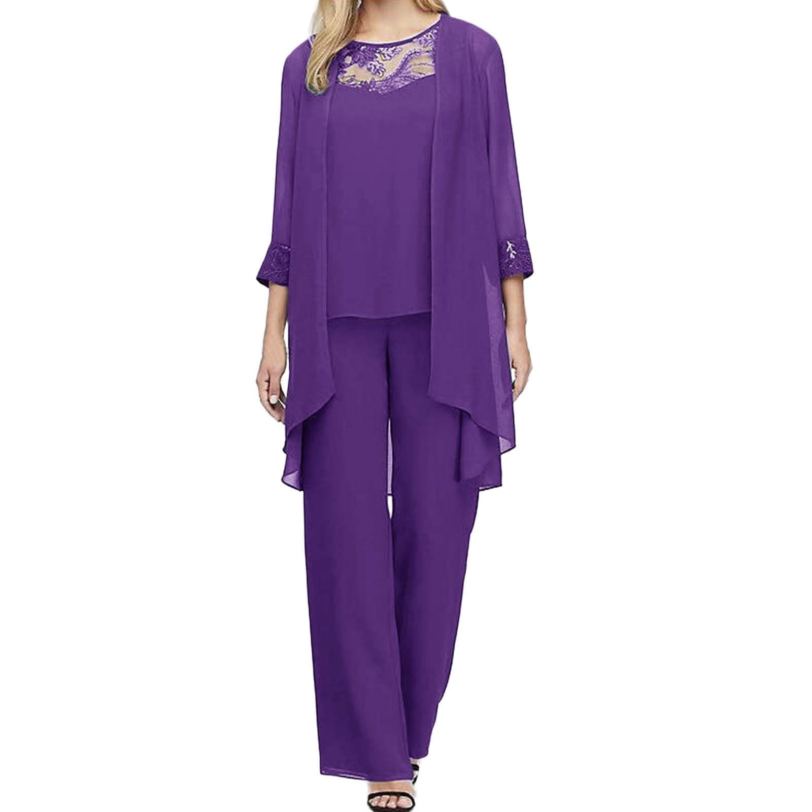 3 Pièces Ensemble Femme Chic Et Elegant- Ensemble Pantalon Et Haut Fluide Couleur Unie Mousseline De Soie Décontracté Coupe Ample Gilet + Cardigans Léger Confortable Soirée Fête Tailleurs 2025