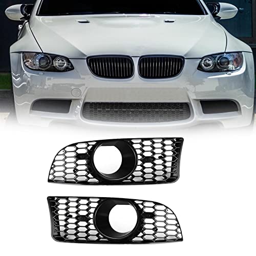 Calandre phare antibrouillard avant grille nid d'abeille noir brillant pour BMW E92 E93
