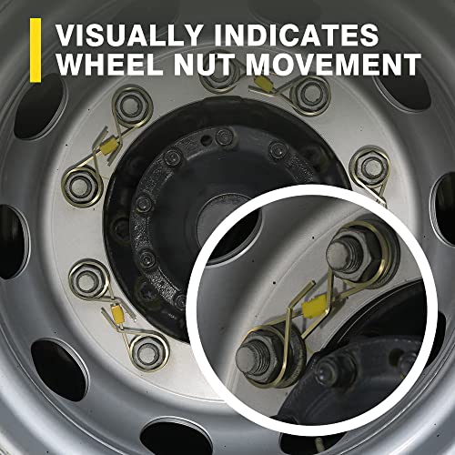 Image of Checkpoint Checklock Stainless Steel Wheel Nut Retainer - 33 mm (Bag of 10 pcs) - 285 PCD 10 Stud - Lug Nut Retainer for Fleets, Industrial Trucks, Agricultural Vehicles