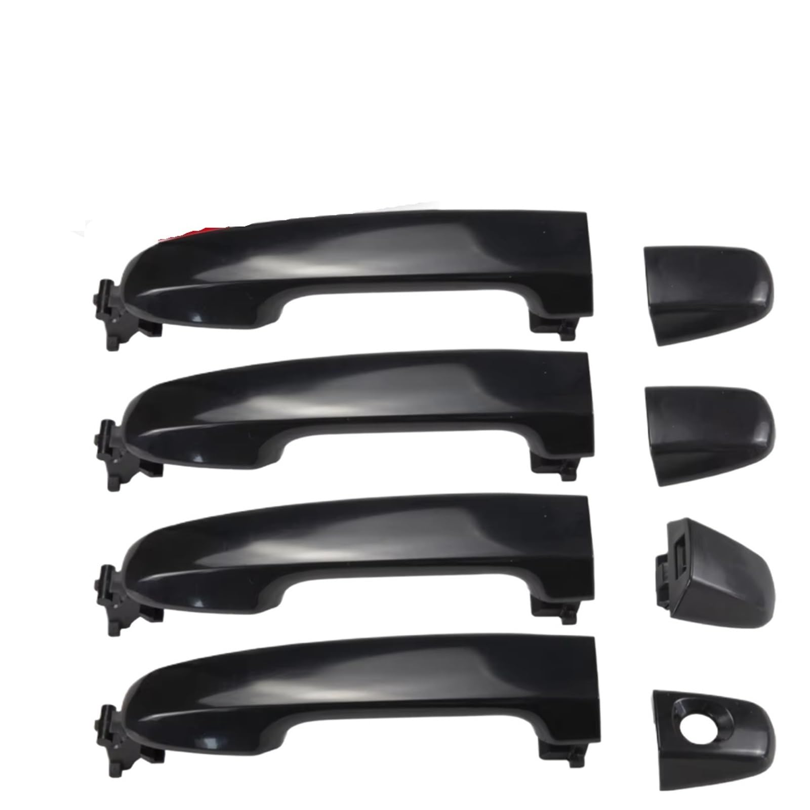 IUKMR for Toyota for Camry 2012-2017 69210-06200 69210-60170 Outer Accessories Exterior Rear Door Handle with End Cap Black 4Pcs Car Outer Door Handle