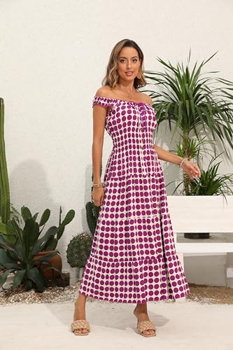 Image of OSTOO Women's 2026 Summer Boho Floral Print Tiered Casual Flowy Long Maxi Dress