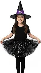 Fantasia Infantil Halloween Saia com led + Chapeu de bruxa