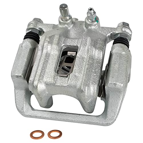 Image of TRQ Rear Brake Caliper Set Zinc Coated Hardware Brackets Compatible with 2005-2006 Honda CR-V