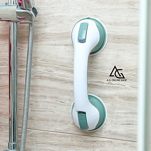 (2 Pack) A.g. Shower Handle 12 Inch Suction Grab Bars For Bathtubs And Showers, Bathroom Bathtub. Strong Hold Suction Cup Handles Handicap, Elderly Seniors, Injury, Pregnants. Safety Cup Grip Non Slip #TOP3