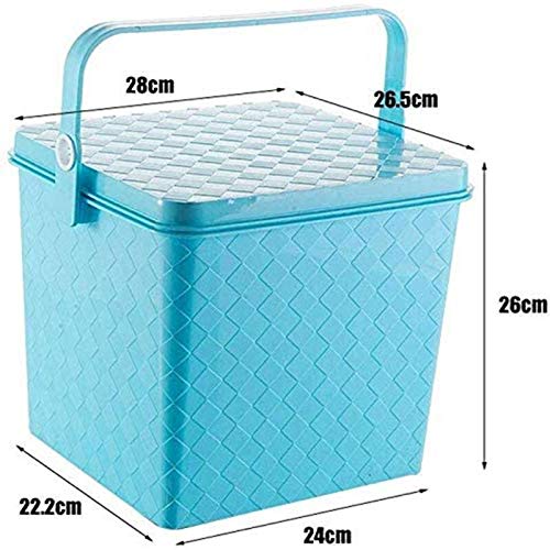 Tabouret de rangement cube carré vert aspect PP et pouf repose-pieds de salon - 3