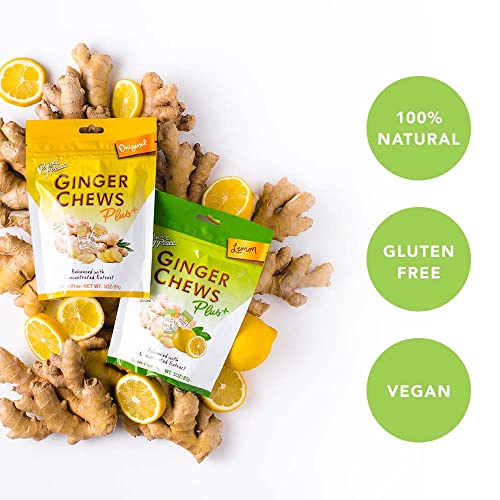 Prince Of Peace Ginger Chew Plus+ Original, 3 Oz. Bag – Digestive Aid, Relief, Healthy Candy, Stomach Aid #TOP1