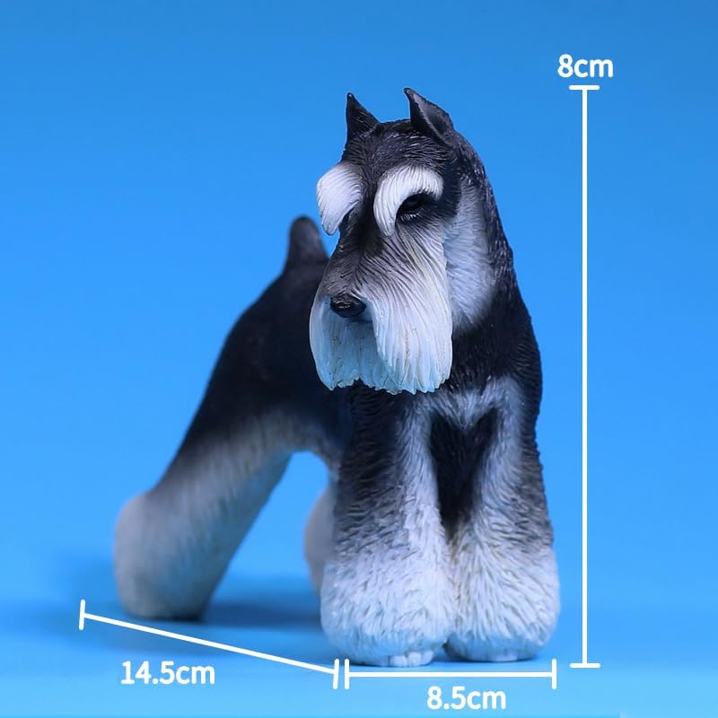 MRZ Schnauzer Statue Schnauzer Figurine for Desktop Decor Durable Polyresin with Intricate Details Gifts for Mom Birthday